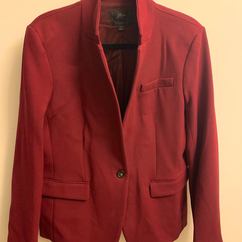 Stylish J Crew maroon blazer! Size 14
